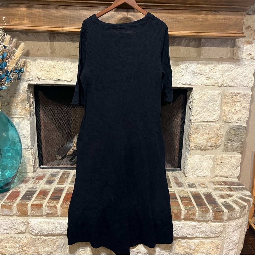 Bryn Walker Cotton Gauze Black Maxi Dress Size Medium Minimalist Sustainable - Picture 6 of 10